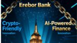 Vibrant futuristic image of Erebor Bank representing AI-powered, crypto-friendly digital banking innovation in the USA